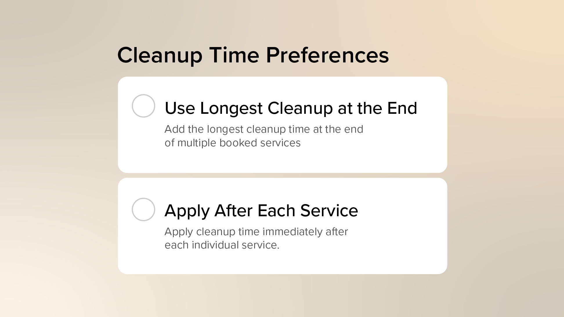 Control Cleanup Time for Appointments Booked Online