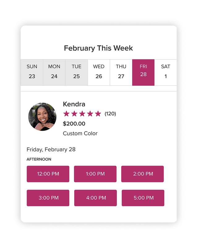 Seamless client booking
