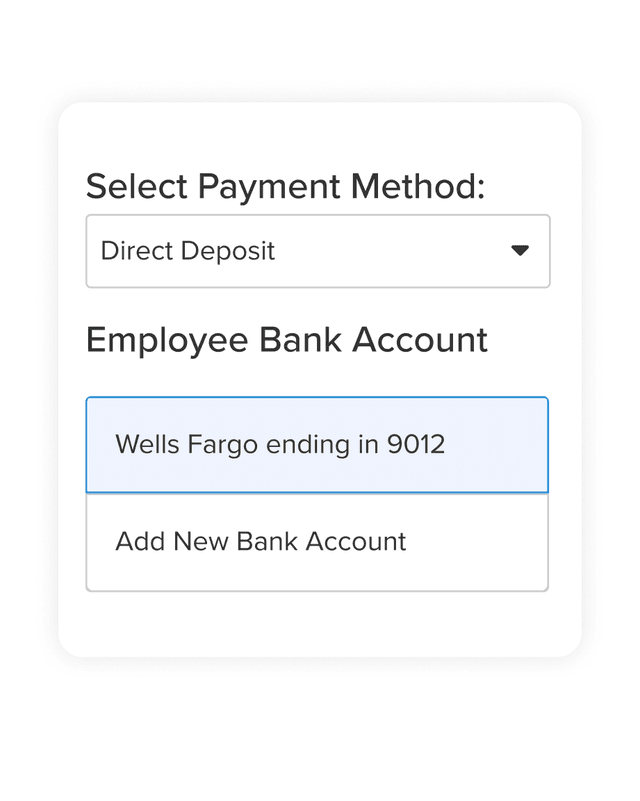 Fast direct deposits or checks